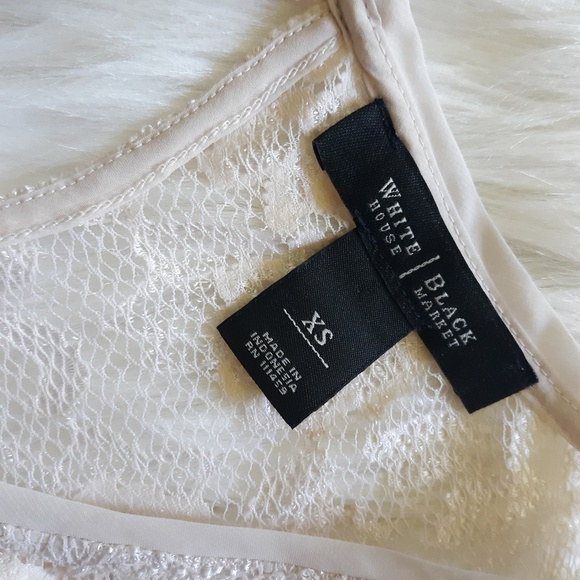 FINAL! WHBM Cream Lace Short Sleeve Top - Picture 6 of 6